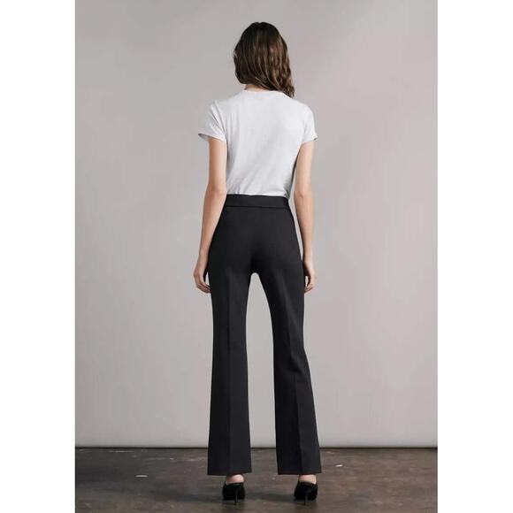 RAG & BONE Women's Irina Ponte Wide Leg Pant Size S In Black - Picture 2 of 12